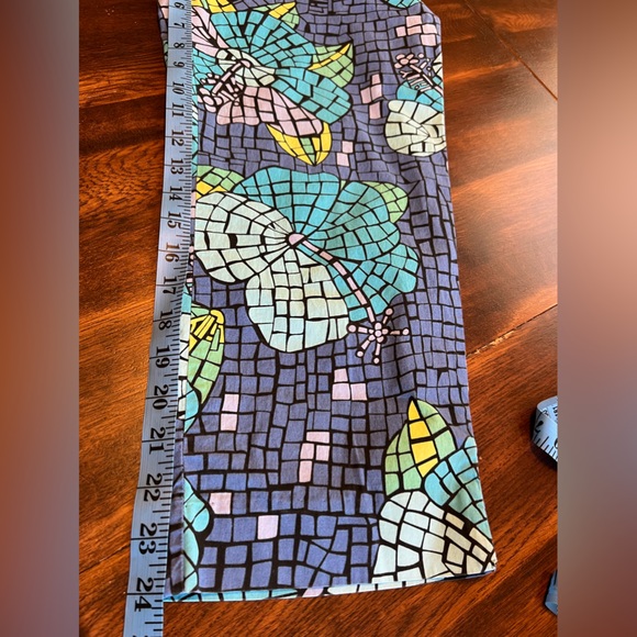 Lilly Pulitzer vintage Crop Straight Leg Pants Women’s 10 Stained Glass vacation - Picture 7 of 11